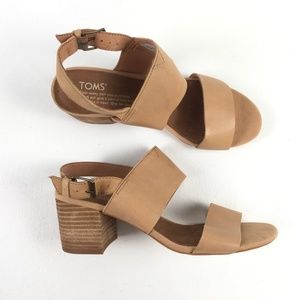 Toms Nude Strap Heel Sandals T215894